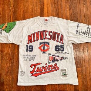 Large Long Gone 1991 Minnesota Twins MLB Baseball Style 1977 Shirt
